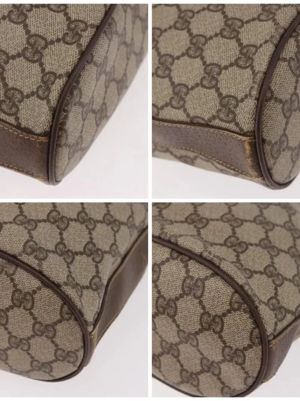 GUCCI GG Supreme Purse Shoulder Bag PVC Beige Gold 001 115 6179 4023 Auth 187851
